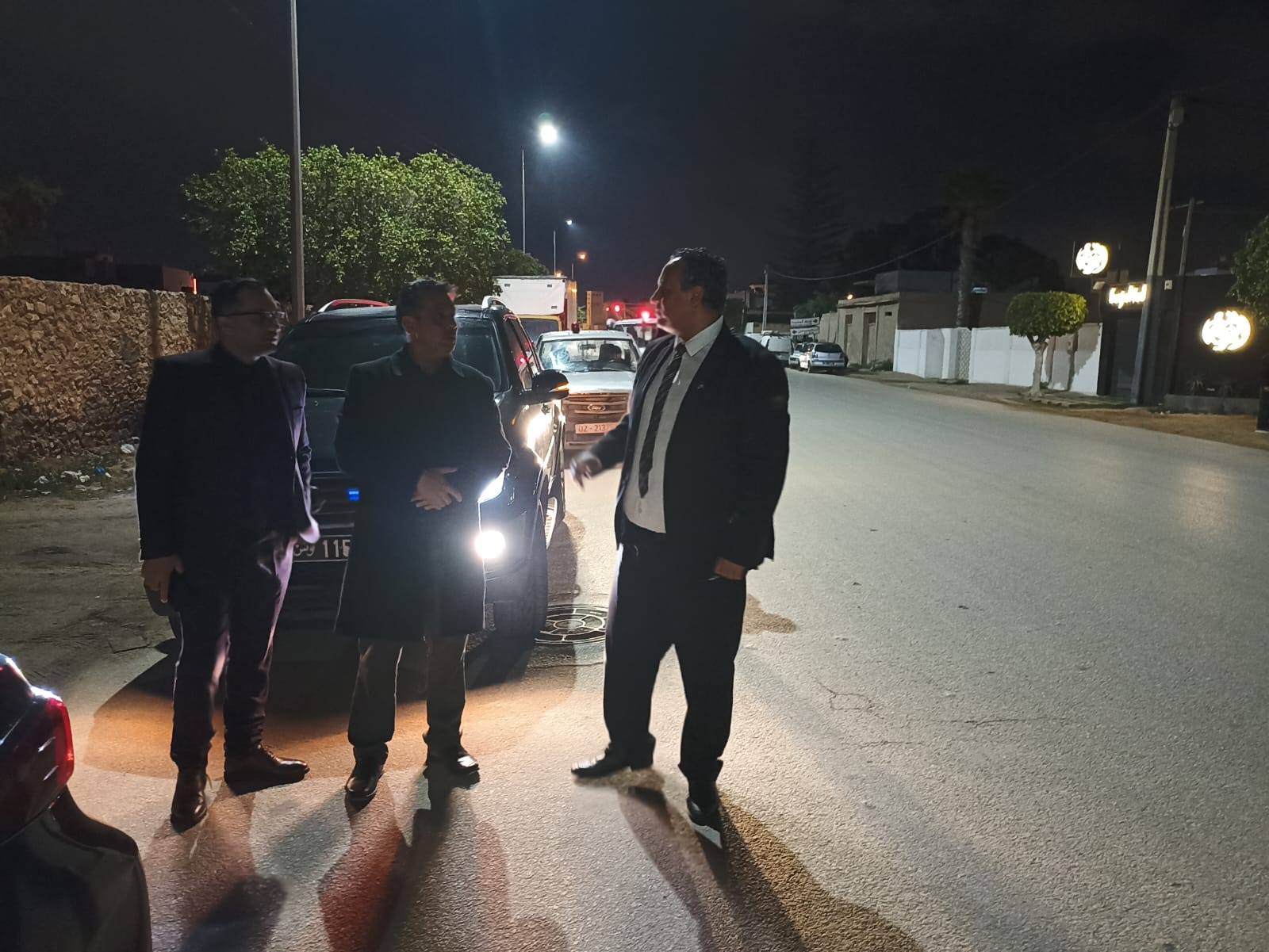  إشارة انطلاق مشروع التنوير العمومي بشارع الشهداء